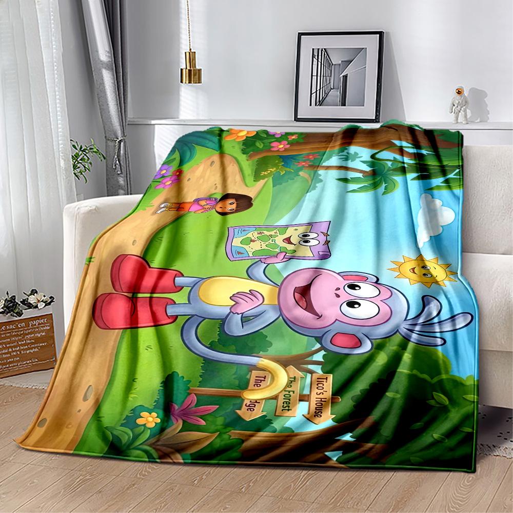Dora Explorer Blanket Comfortable Suitable for Office Chair Seaside Bed for All Seasons Modern Suitable for Gifting Relatives and Friends