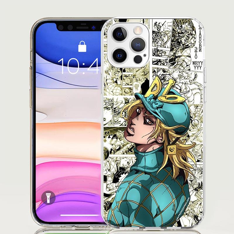 

JoJo Adventure Dio Diego Brando Phone Case for Apple iPhone 17 Air 16 15 Plus 14 + 13 Mini 12 11 Pro Max 7 8 SE 16Max Soft Shell iPhone 13 Pro Max