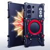 For Galaxy S25,S24,S23,S22,S21 Ultra + S24 FE Magnetic Rimless 360 Shockproof Rotating Stand Bumper Case Armor Metal Case Cover