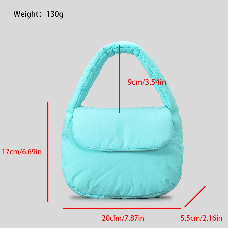 Dámská klopová kabelka na klip z bavlny, malá kabelka v bonbónové barvě, přes rameno/crossbody, roztomilá lehká sedlová kabelka