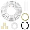 25FT Air Conditioner Pair Coil Tube 1/4In 3/8In Insulated Wire Set 1P Air Conditioner Parts Refrigerant Tube For Fixed Frequency