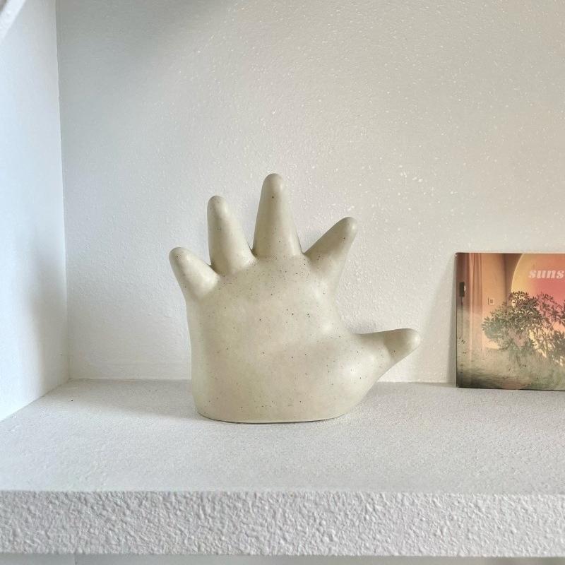 Ceramic Palm Jewelry Box, Ring, Wristband, Necklace Storage Tray, Bedroom Entrance Decoration Ornament