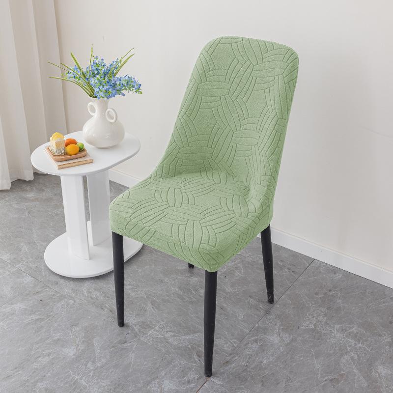 Thickened Jacquard Chair Cover Corn Velvet Enlarged Elastic Curved Chair Cover Restaurant Home Chair Cover Dust-proof and Wear-resistant
