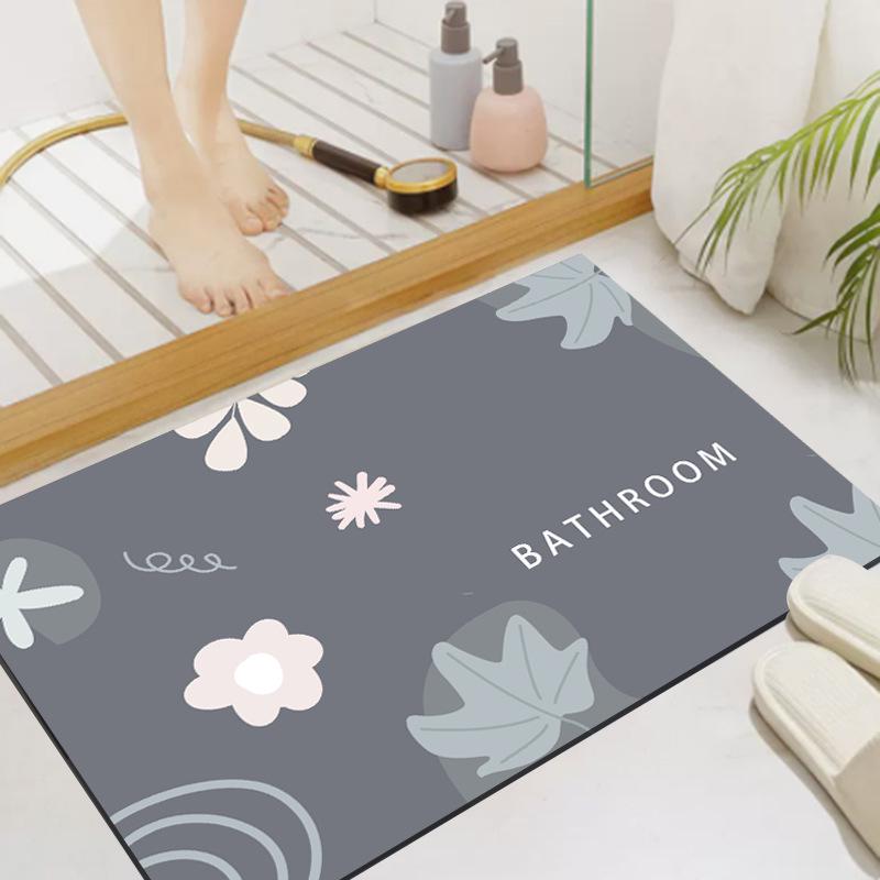 Diatom Mud Bathroom Mat: Soft, Absorbent, Non-Slip, Quick-Drying Custom Foot Mat
