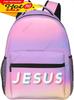 Christian Backpack Religious Bible Verse The Lord Is My Rock Pattern Backpack Jesus Cross Tablet Travel Picnic Bag Jesus Bag