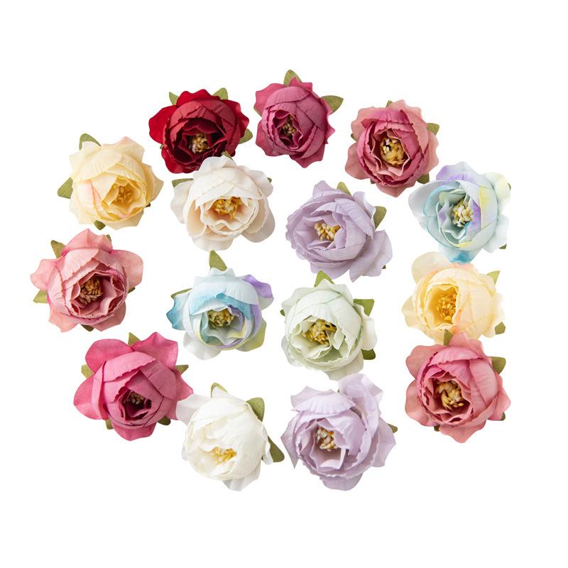 Fiori di Rosa Artificiali Fatti a Mano Materiale per Ghirlande Fai da Te Stile Ins Floreale Vintage Tea Decorazione Matrimonio Fiori Finti Oggetti di Scena per Foto Fiori Finti