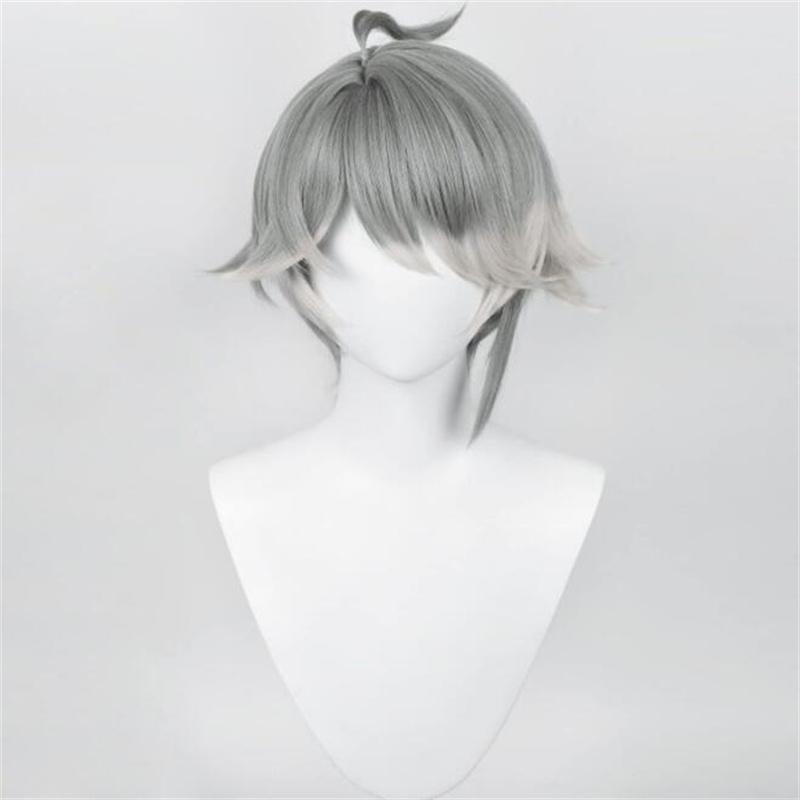 

Genshin Impact Косплей Sumeru Al haitham Косплей Парик Темно-серый Короткий Прямой Термостойкий Волосы Парики для Ролевых Игр + Шапочка для Парика One Size