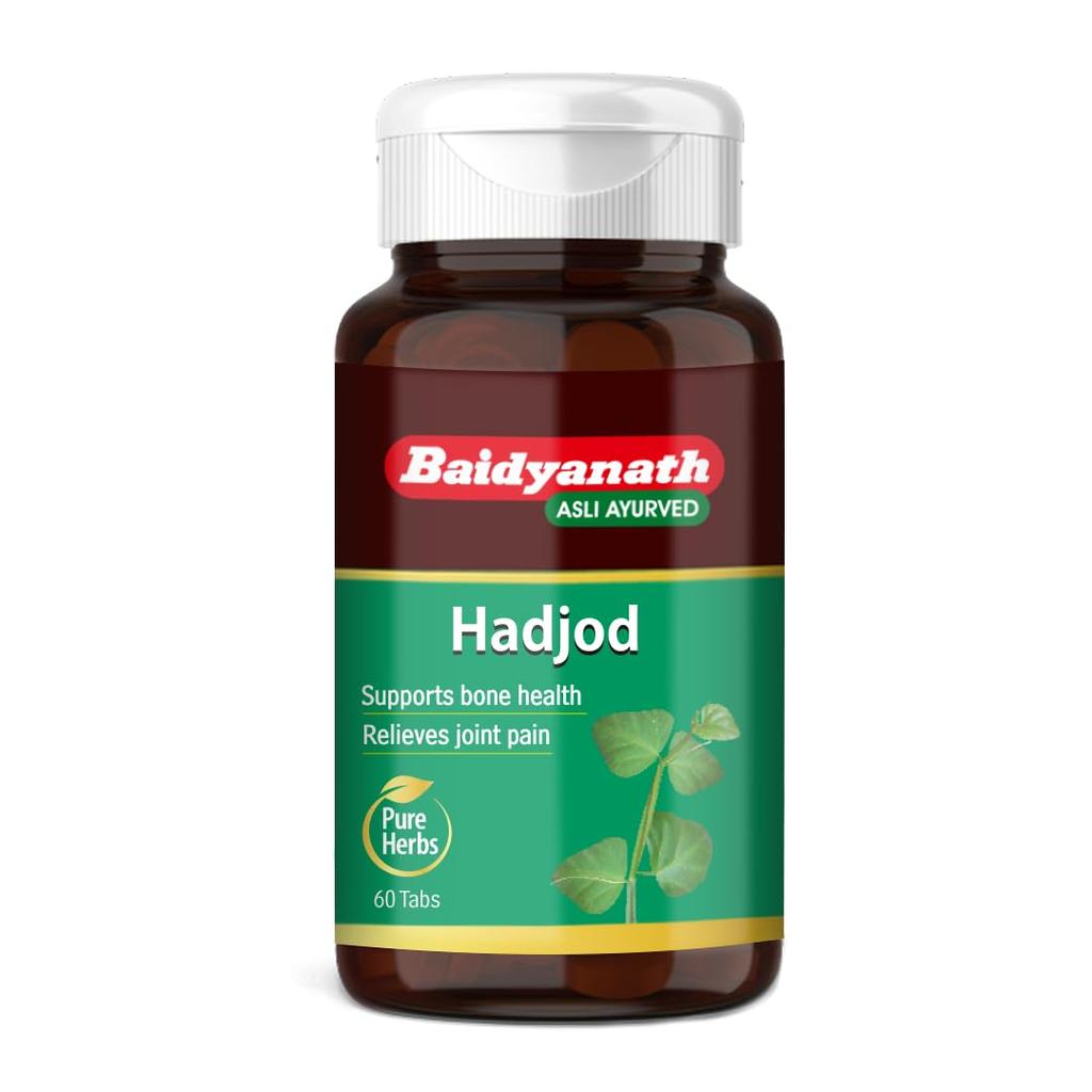 Baidyanath Hadjod Tablets Bone Strength & Joint Flexibility Support Herbal Mobility Supplement 60 Tablets Pack of 1