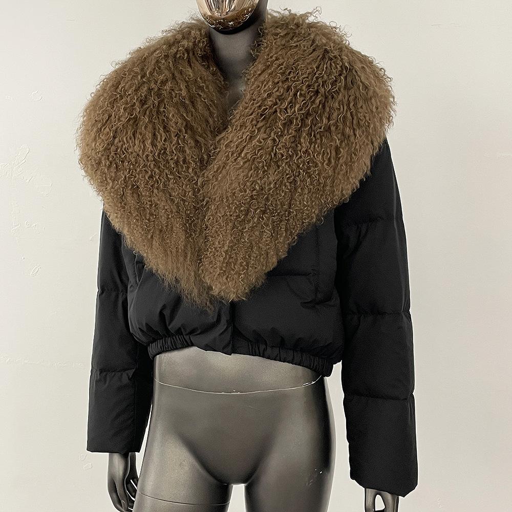 Winter new women's short down jacket women's high-end white duck down fashion warm down jacket women