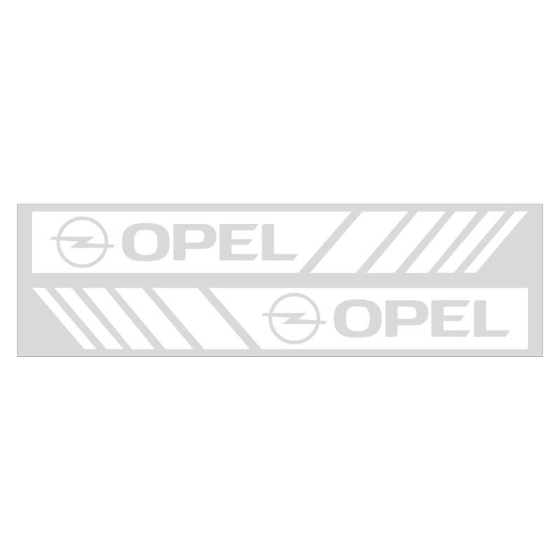 

2 шт. Наклейки с полосами для автомобиля, Светоотражающие виниловые наклейки, Украшение для Opel Adam Ampera Corsa Insignia Karl Rocks-e Astra New Energy белый