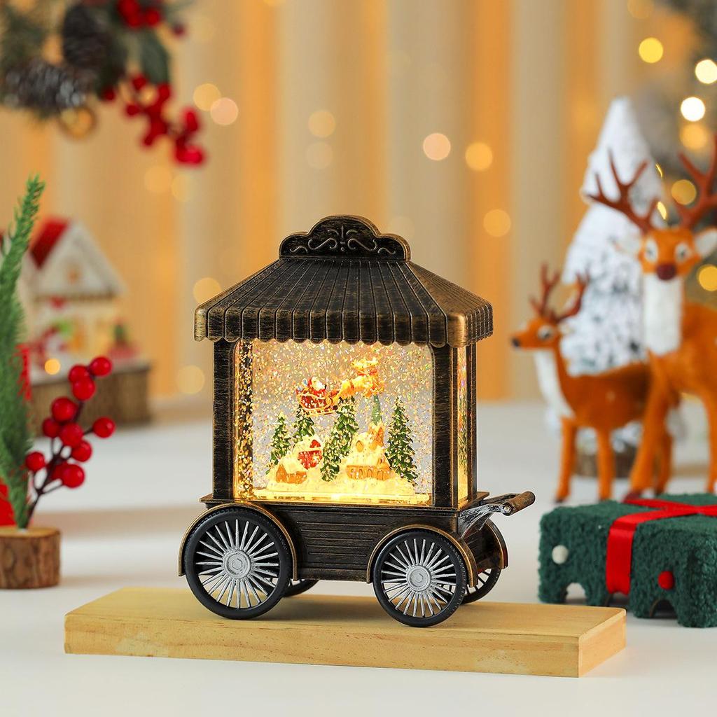 Lampa Śnieżna Mikołaja Pudełko Muzyczne: Świąteczna Lampka Nocna Ozdoba