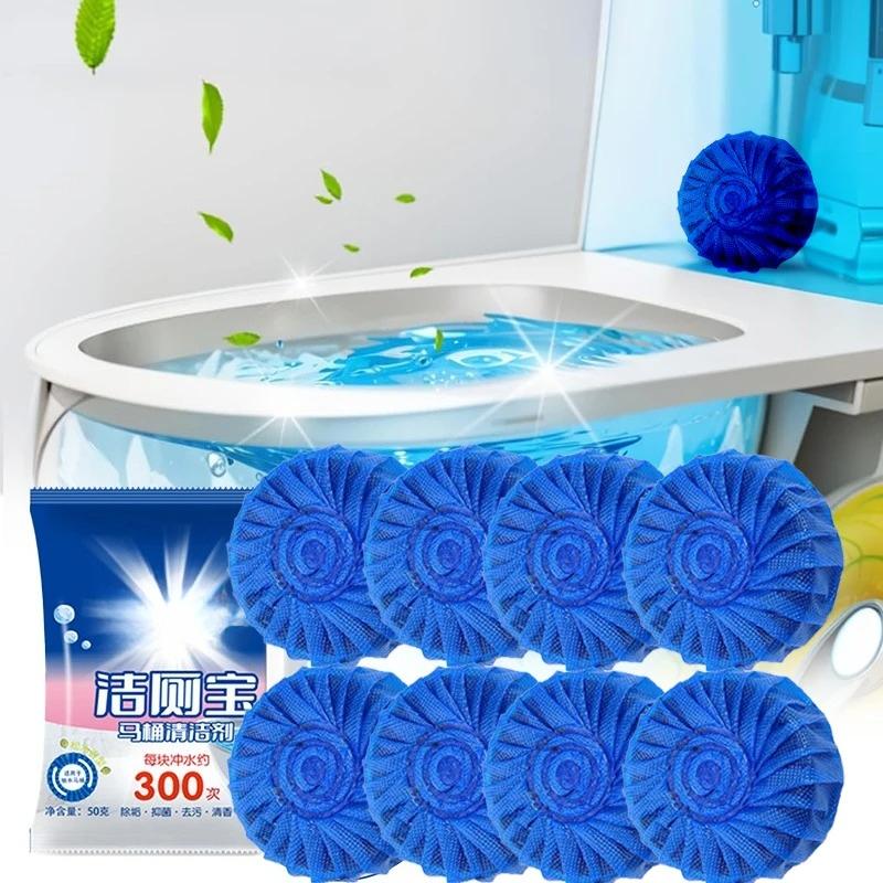 Toilet Bowl Cleaner Tablets Durable Blue Automatic Toilet Tank Cleaners Long Lasting Deodorizing for Home Bathroom Restroom