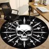 1pc Skull Arrows Office Round Area Rug, Under Office Chairs Bedroom Living Room Home Decor, Room Deco, Available In Various Sizes
