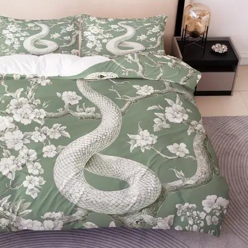 Snake Duvet Cover Duvet Cover With Snake Pattern Suitable For Children Kids And Adults Warm Soft Comfortable And Breathable