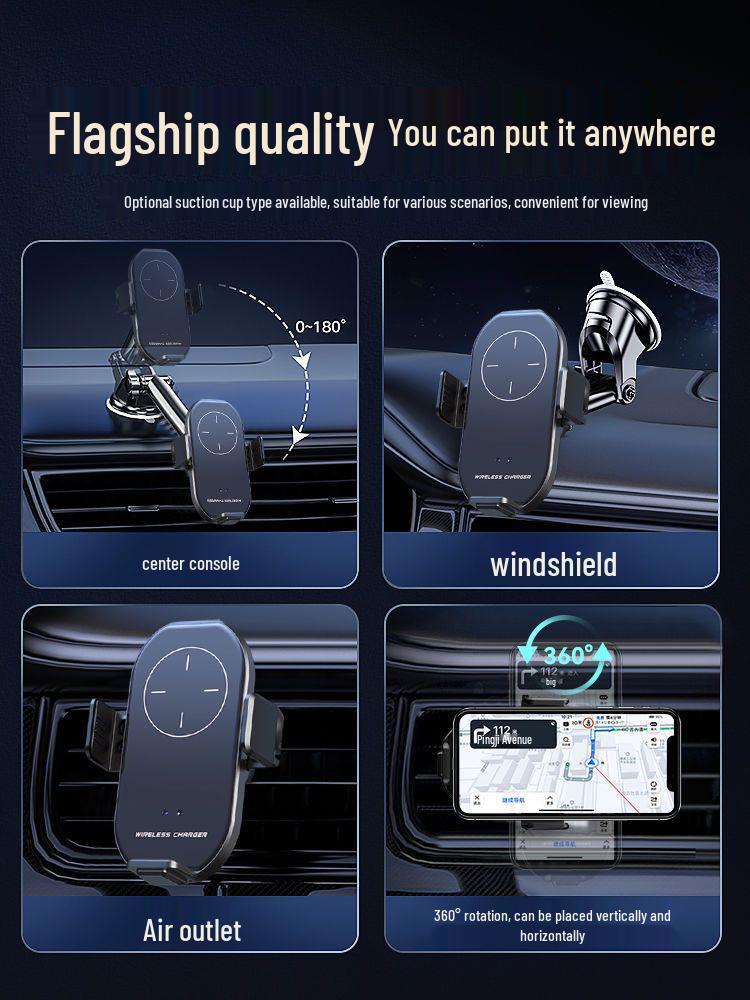 2023 New Model Portable Automatic Induction Car Phone Holder & Wireless Charger