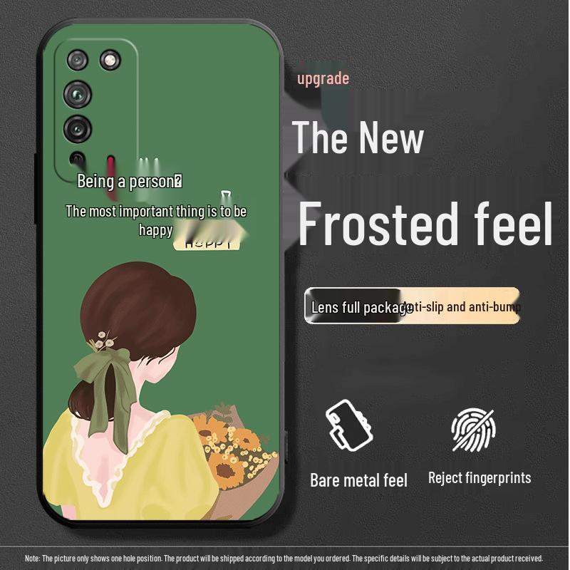 Honor X10 Anti-Fall Silicone Phone Case: Creative Cartoon Design, Soft and Durable.
