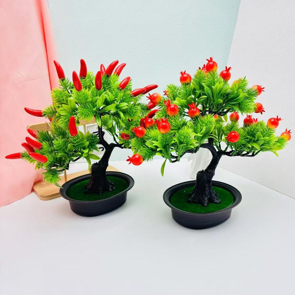 Pine The Greeting Guests Orange Simulated Fruit Potted Office Decoration Desk