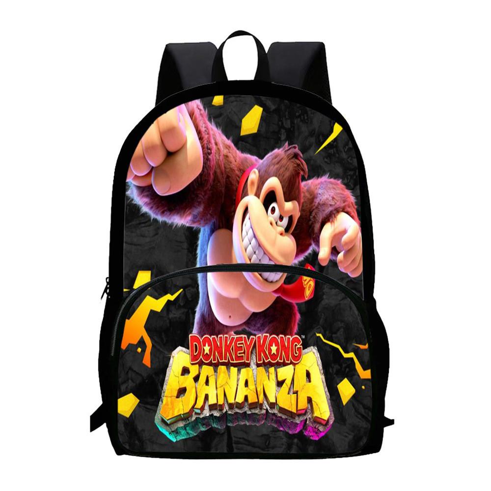 Donkey Kong Bananza Print Backpack With Large Capacity Design For Teens Daily Style 11