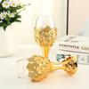 Crystal Glass Goblet for Red Wine Golden Iron Art Wrapped Glass Beer Cup  Coffee Mug Wine Glass Set
