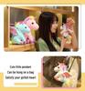 Rainbow Angel Unicorn Plush Toy - Four-Color Cartoon Animal 