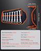 Flex-Head Ratcheting Wrench Set 8 PC Metric 8 mm-17 mm with Roll-up Pouch