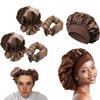 Heatless Hair Curler Satin Sleeping Cap Set Heatless Hair Curl Headband Curls Lazy Curlers Hair Rings Soft Sleeping Hat Salon