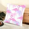 Cool Flamingo Cushion Cover Soft Short Plush Pillow Cover Smooth Cozy Texture Aesthetic Cushion Case Home Decor