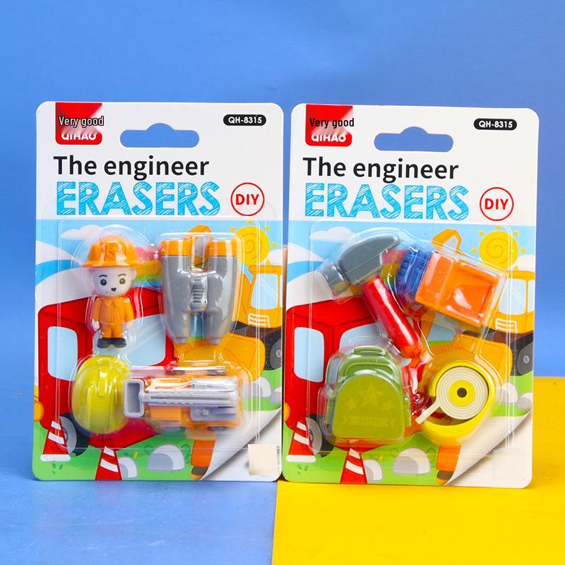 Adorable Cartoon Mini Eraser Set for Students – Perfect Back-to-School Gift