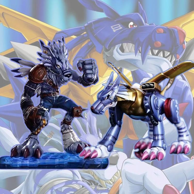 Discover Intime 9Cm/3.54Inch Anime Digimon Adventure Figure Metal Garurumon Action Figures Pvc Statue Collection Model Playthings Gifts