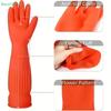 Long Cuff Rubber Cleaning Gloves - Non-Slip Kitchen Gloves,Waterproof Dishwashing Gloves for Household Cleaning & Dishwashing