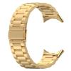 Qingfeng Stainless Steel Watch Band for Google Pixel Watch 1/2/3 - Three-Bead Design, 41/45mm