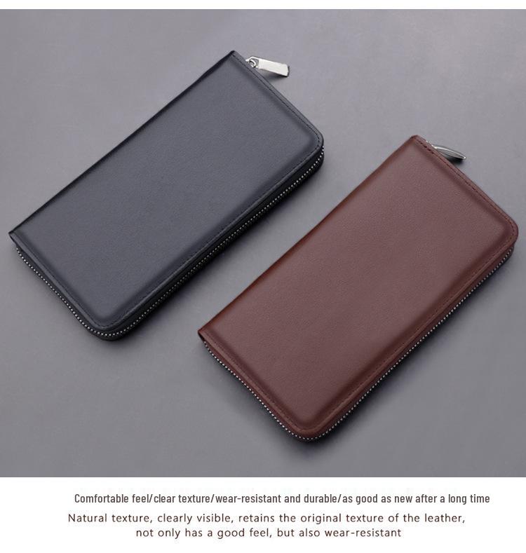Men's Business Zipper Clutch: Large Capacity, Fashionable Handbag & Phone Wallet