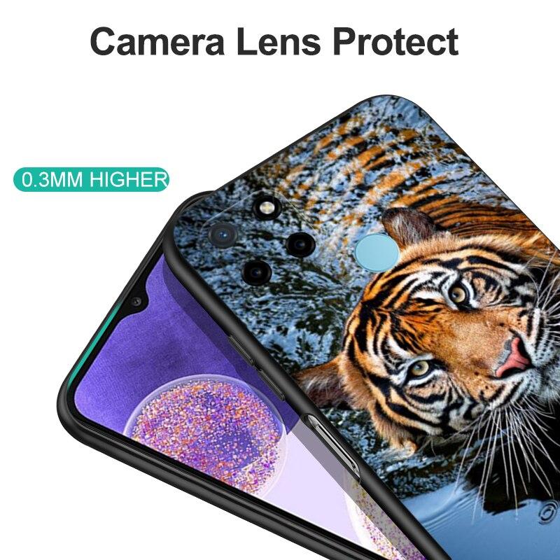 For Realme C21Y C25Y Case For OPPO Realme C21Y C25Y 4G Soft Case RMX3261 Coque 6.5inch Black Tpu Case Lion Wolf Tiger Dragon