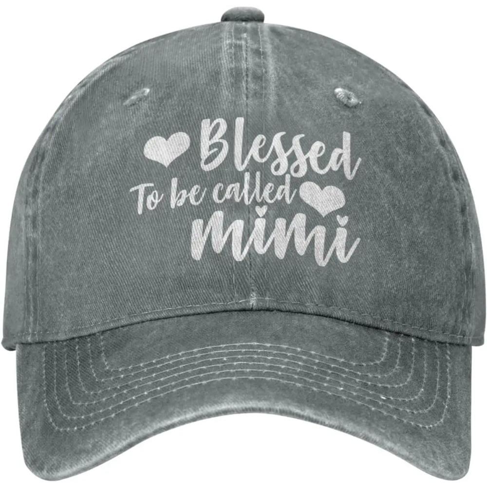 

Mother s Day Hat Blessed to Be Called Mimi Hat Women Graphic Caps Unisex Adjustable Dad Hats