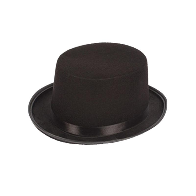 A52E Plain Felt Hat Circus Magician Hat Costume Dressing Up Accessory for Adult Kids