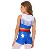 Children‘s Cowgirl Costume Set Sequins Metallic Fringe Sleeveless Top and Matching Shorts for Western Theme Fancy Ball Party