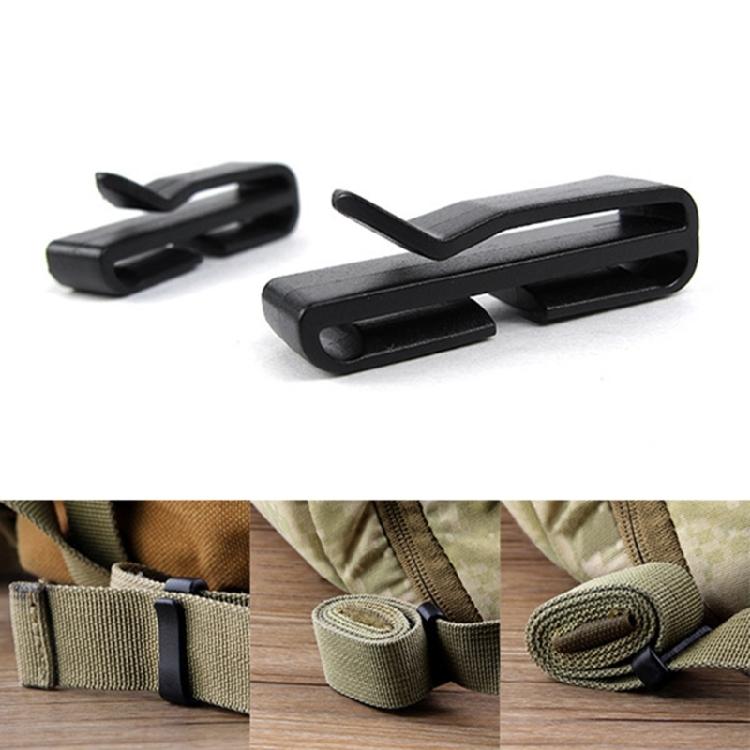 20Pcs Webbing Ending Clip Keeper Replacement Quick Slip Keeper Buckles Clip Connect Buckles for Webbing Backpack Belt