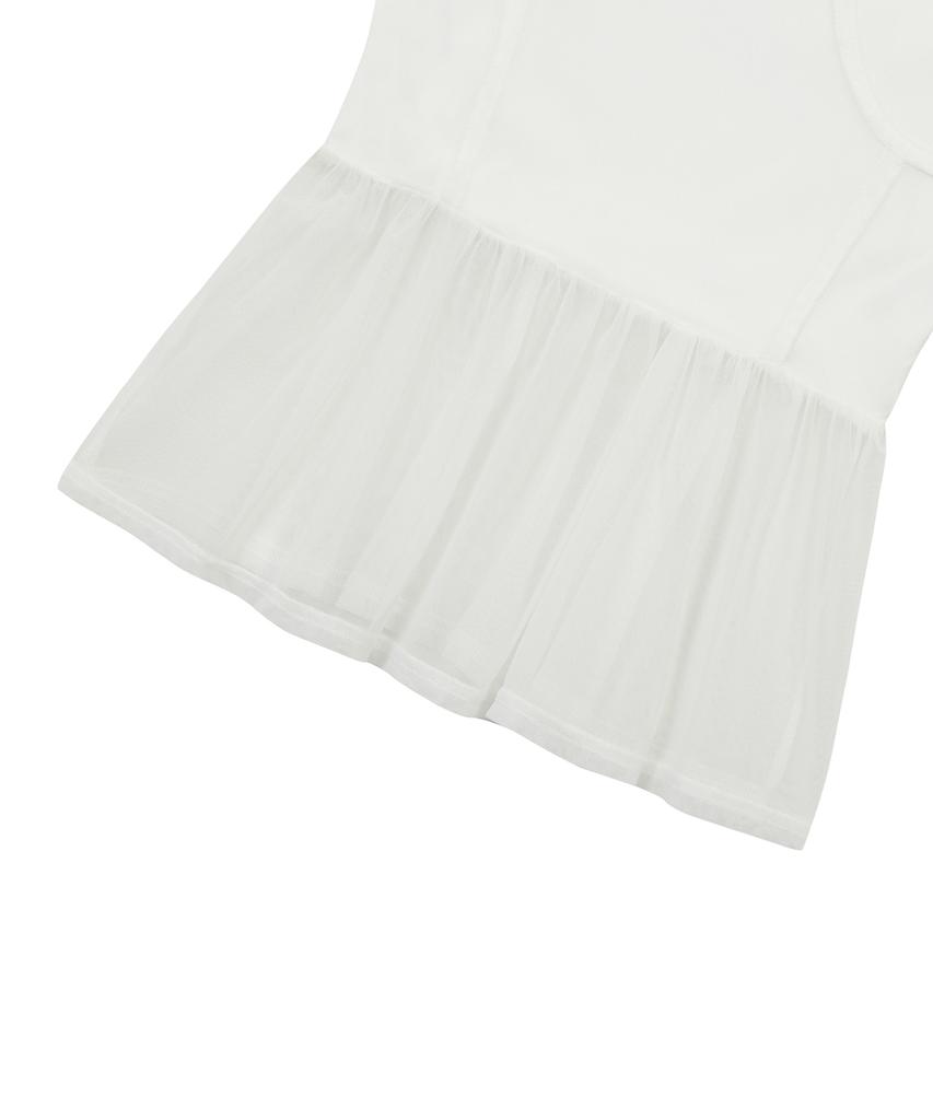 CNVS Betty Boop Mesh Frill Sleeveless_White