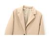 2024 Women's Off-White Long Sleeve Soft Lapel Coat - European & American Autumn Style