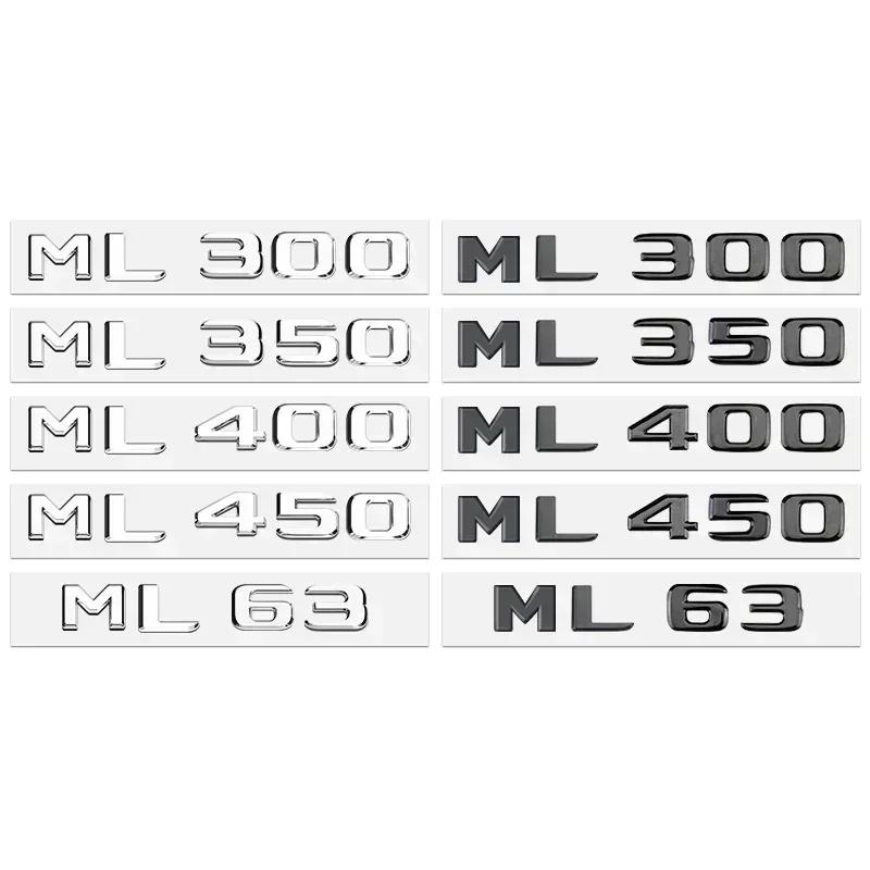 C200 E200 2025 Neu Für Mercedes Benz Auto 3D Logo Glänzend Schwarz Kofferraum Buchstaben Nummer Plakette ABS Embleme für Mercedes Benz GLK300 GL