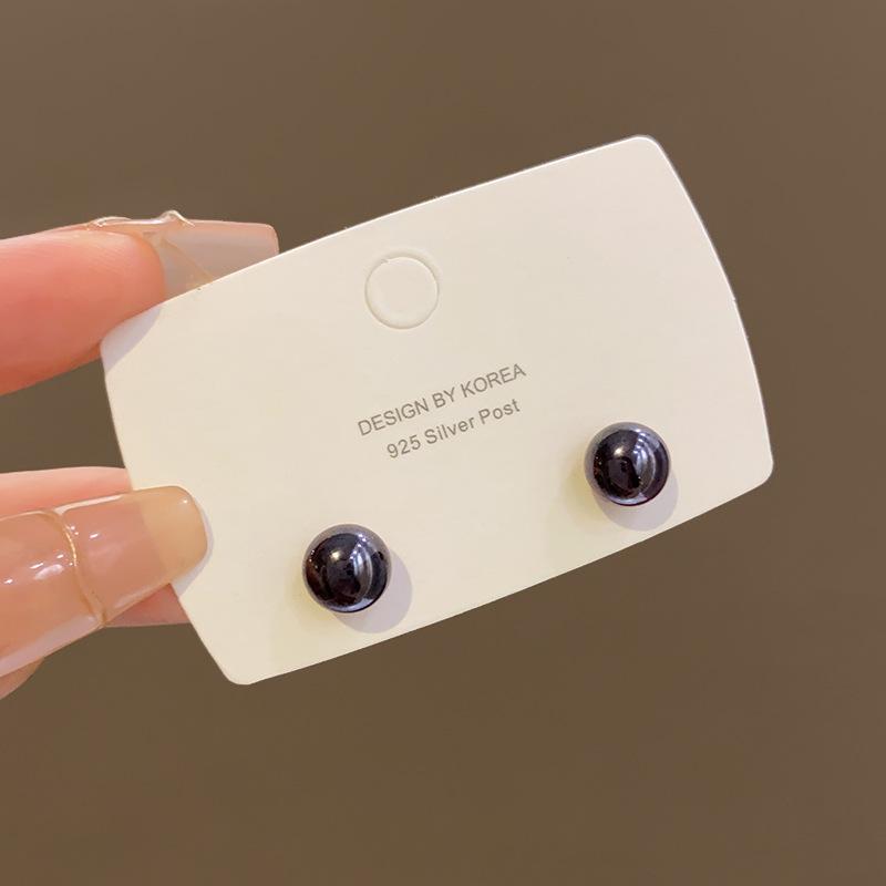 Ослепительные фиолетовые паровые булочки, серьги-гвоздики с жемчугом, женские серьги ретро-темперамента на осень и зиму, серьги года