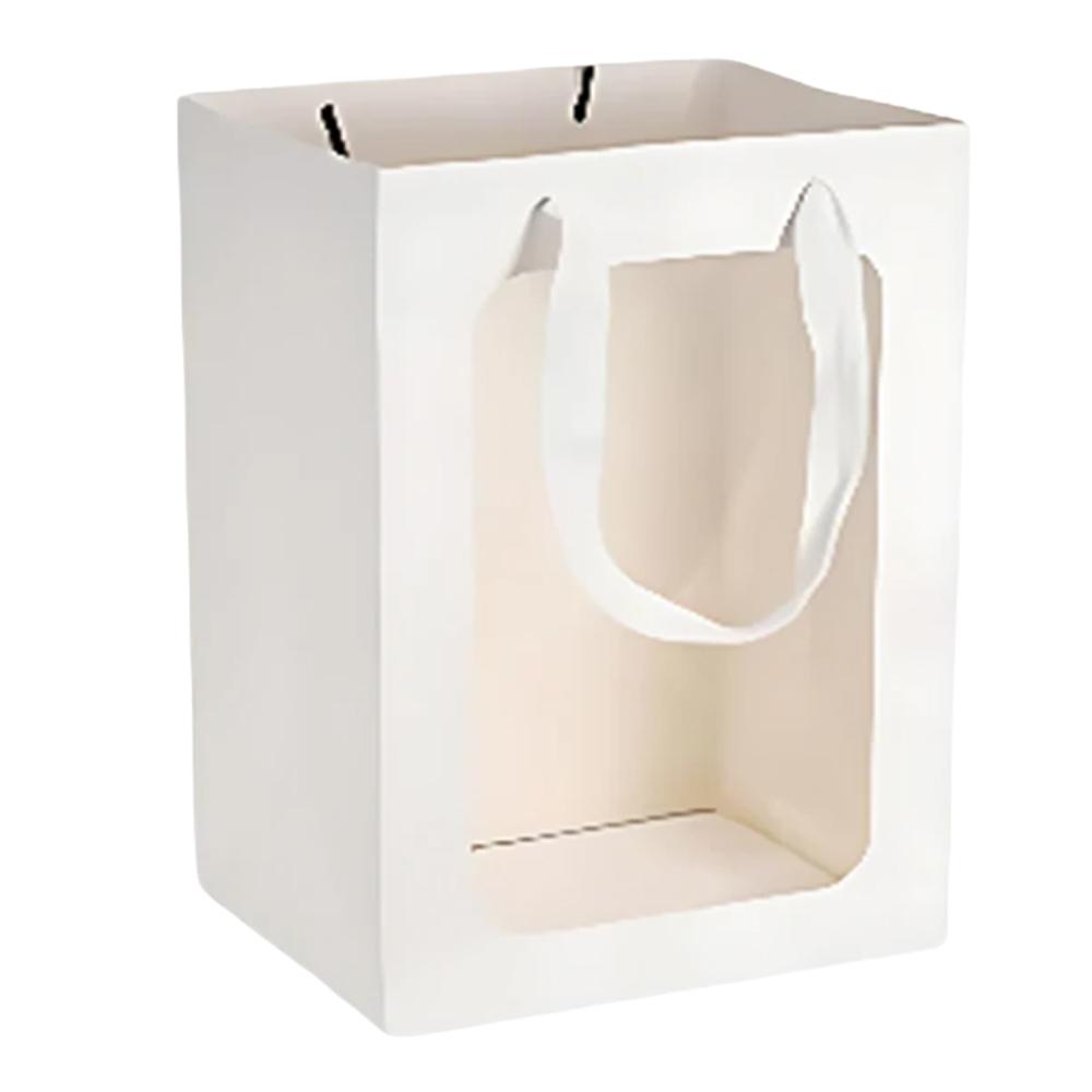 

1/12/24/36 шт. Прозрачная сумка-тоут с окном, праздничный подарочный пакет, подарочная упаковка для цветочной коробки с окном, подарочная сумка на день рождения 30x20x16CM