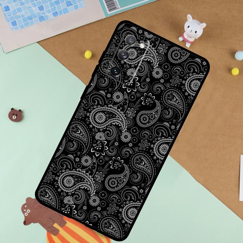 Bandana Seamless Pattern Soft Case For Samsung Galaxy S25 Ultra S9 S10 S20 FE S21 S22 S23 Plus S24 Ultra Funda Cover