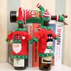 Festive Christmas Wine Bottle Cover Embroidered Cartoon Designs For Holiday Cheer