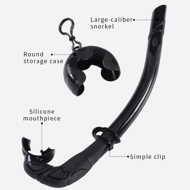 Professional Wet Low Volume Freediving Mask, Tempered Glass Dive Mask, J-Type Diving Mask, Snorkel Set, Diving, Swimming, Snorkeling, Mask