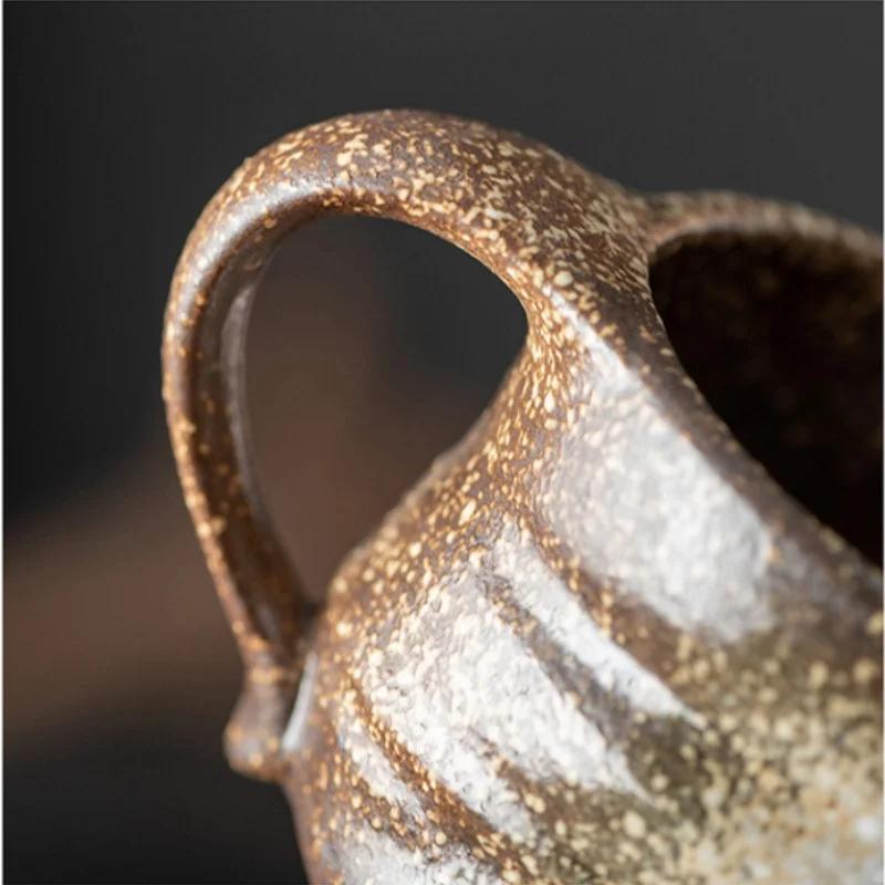 Japansk Nordisk Reisekopp og Skål Vintage Keramisk Kaffekopp og Skål Camping Estetisk Kaffe Ettermiddagste Sett Melkekopp