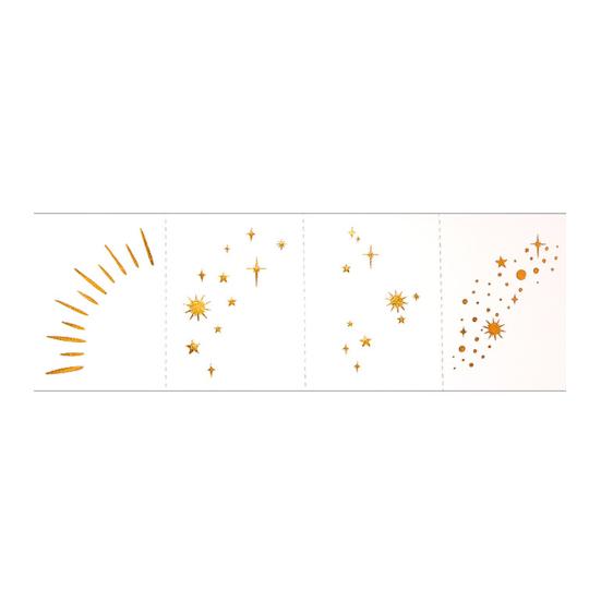 Temporary Tattoos Stickers, The Corner of The Eye Tattoos with Heart Star Pattern, Temporary Body Art Stickers for Adults Kids Party Use