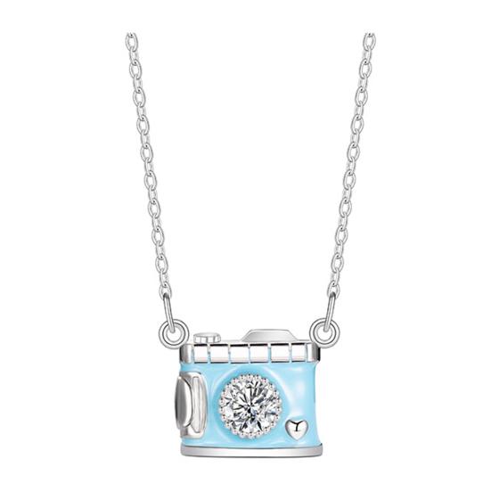 

Ожерелье с камерой, искусственный кристалл, синяя камера, подвеска, ожерелье, ювелирное украшение для фотографа, подарок для журналистов, путешественников, селфи