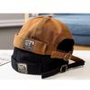 Japanese English Retro Melon Leather Hat Men Four Seasons Hip hop Korean Version Beret Street Trendy Landlord Hat Women
