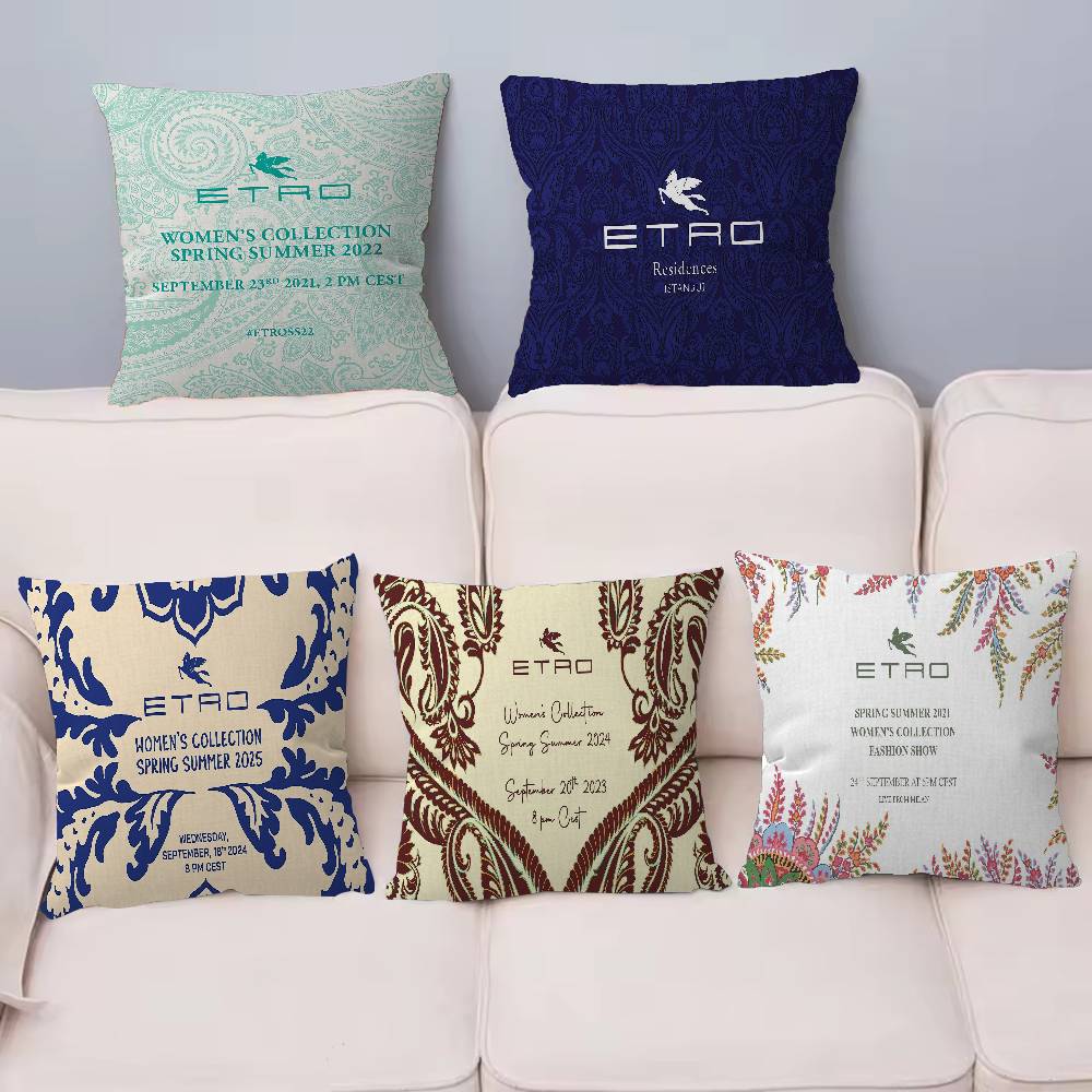 Brand E-Etro Fashion Luxury Personalized Pillow Dust Cover Bedroom Kids Party Decoration Pillowcase Birthday Children Gift
